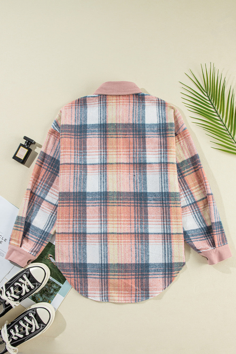 Plaid Button Up Long Sleeve Shacket by Wild and Free Boutique