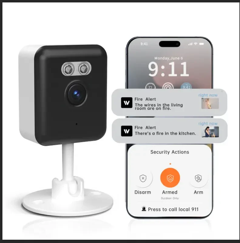 3MP Smart Home Security Camera – Night Vision, Two-Way Audio, Motion Detection, Alexa Compatible by DailySale
