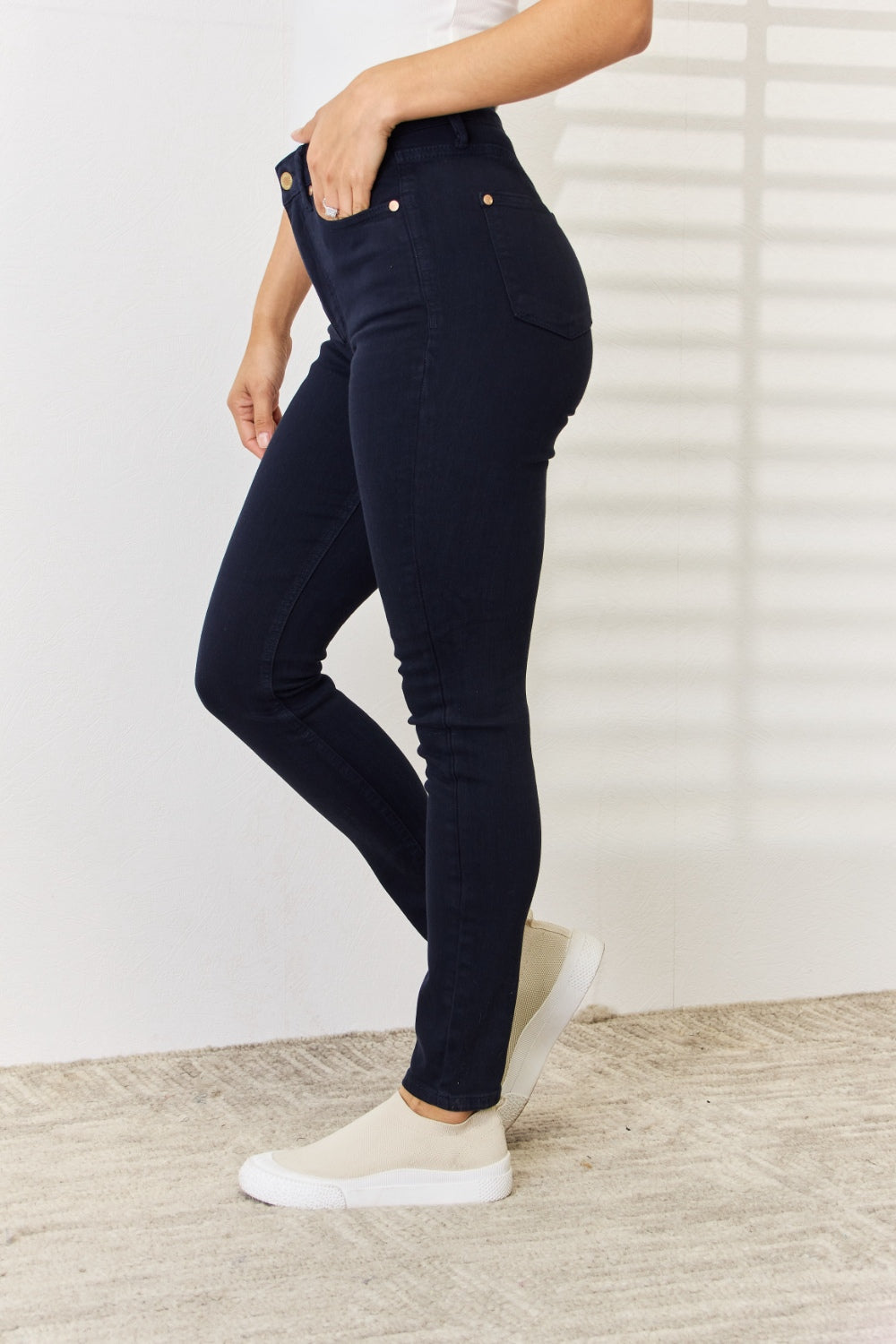 Judy Blue Full Size Garment Dyed Tummy Control Skinny Jeans by Wild and Free Boutique