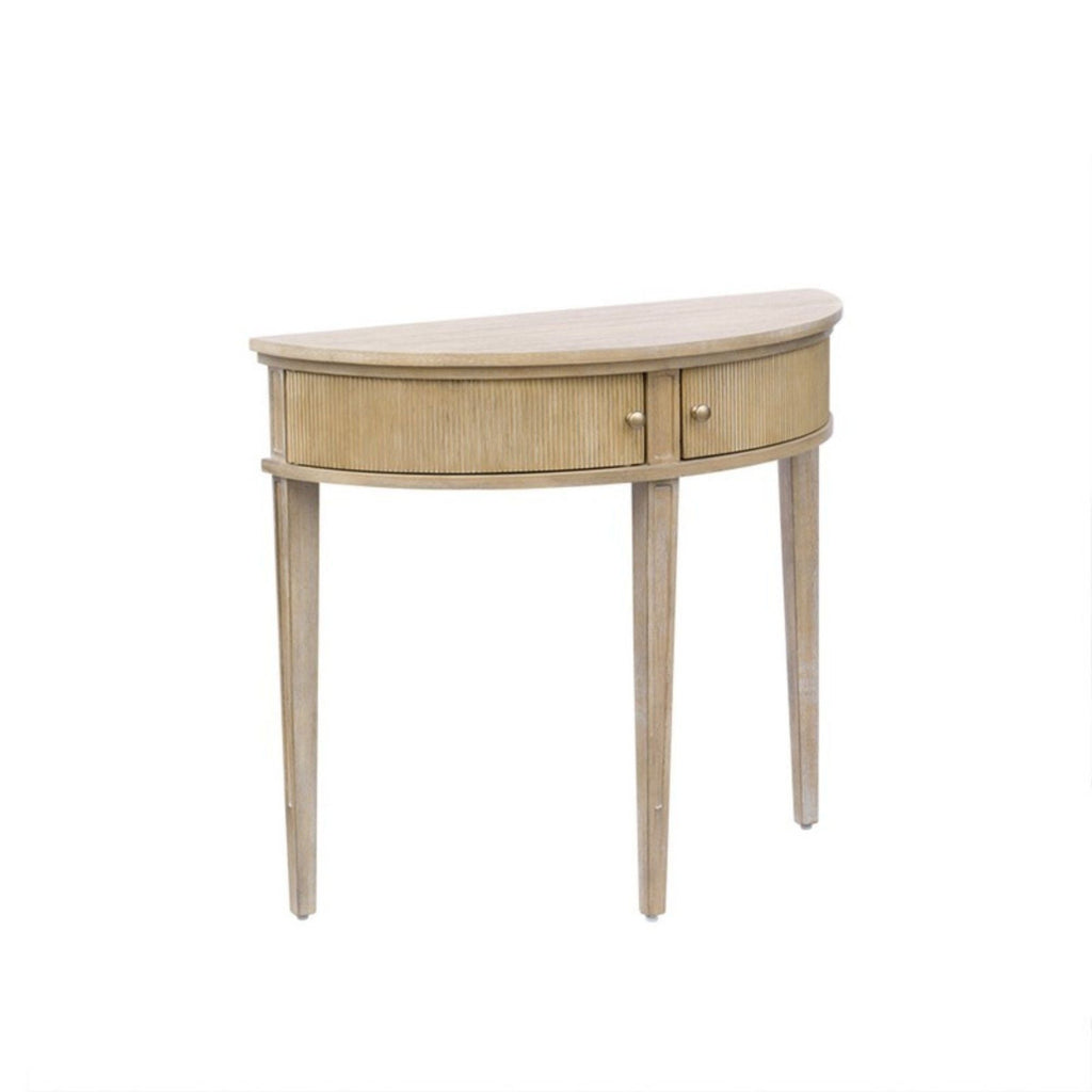 Vintage Inspired Storage Console Table With Fluted Doors by Unique Piece Furniture