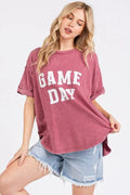 Mittoshop GAME DAY Round Neck Short Sleeve T-Shirt by Wild and Free Boutique