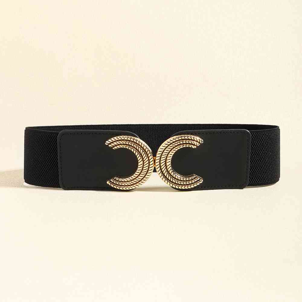YourBrand Double C Buckle Elastic Belt – Stylish and Versatile Design See size chart under “more details” by The Fashion Celestial