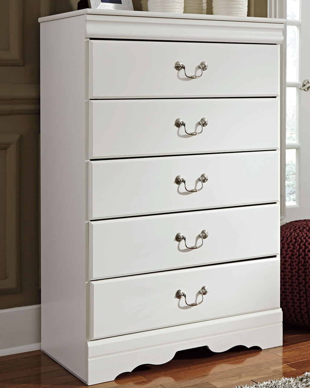 Anarasia - Five Drawer Chest - White by Unique Piece Furniture