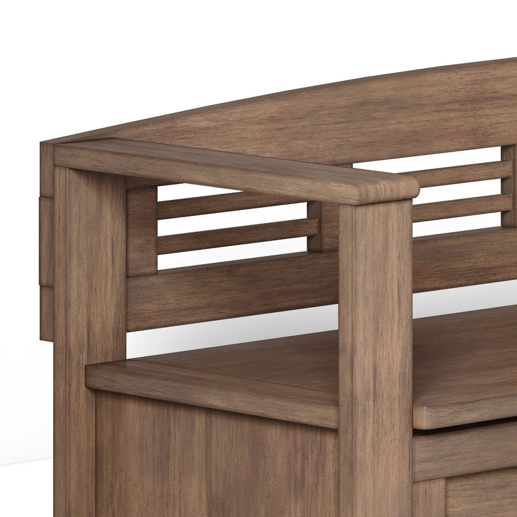 Adams - Entryway Storage Bench - Rustic Natural Aged Brown by Unique Piece Furniture