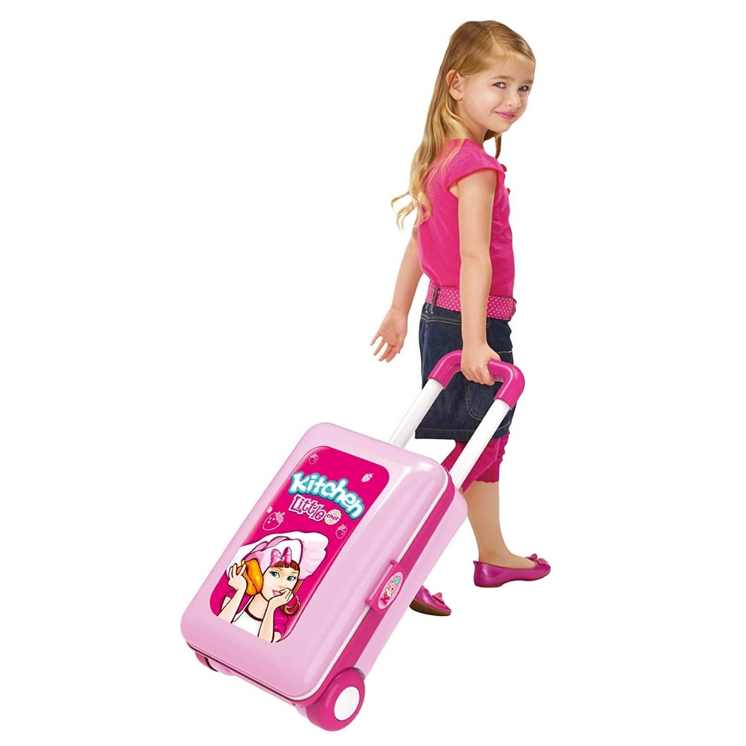 2-in-1 Pretend Play Game Travel Suitcase for Girls by DailySale