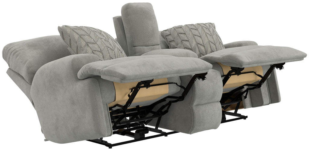 Renaldo - Power Console Loveseat With Zero Gravity Recline - Stone by Unique Piece Furniture