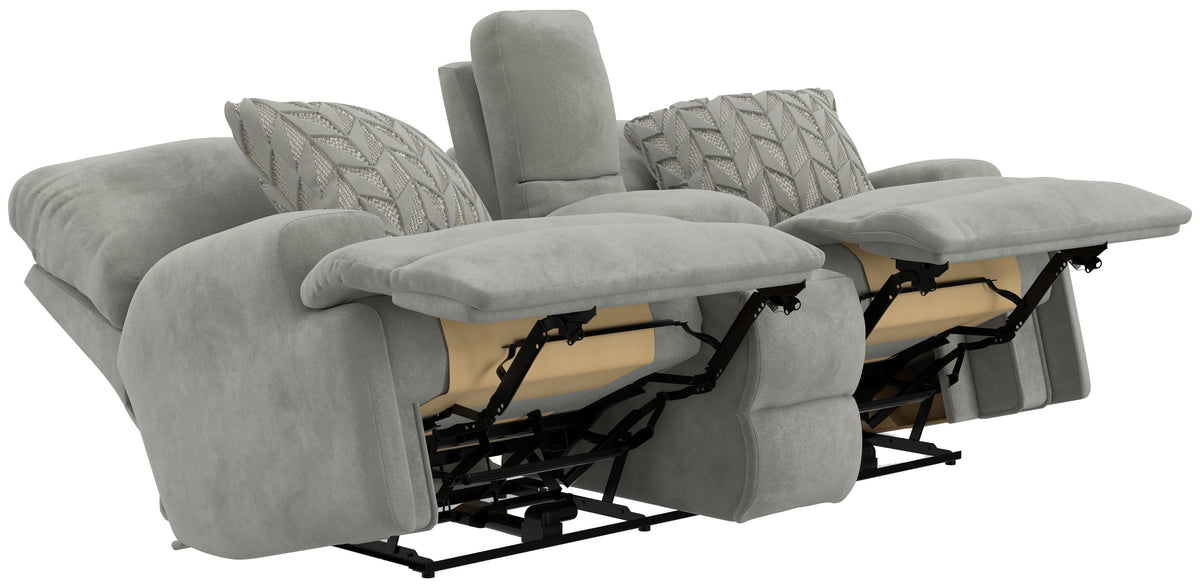 Renaldo - Power Console Loveseat With Zero Gravity Recline - Stone by Unique Piece Furniture
