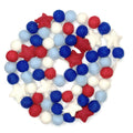 Red White and Blue with Stars Felt Garland 6 Foot by Jewelry Made by Me