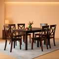 7 Piece Dining Table Set With 6 Chairs Modern Style by ShipItFurniture