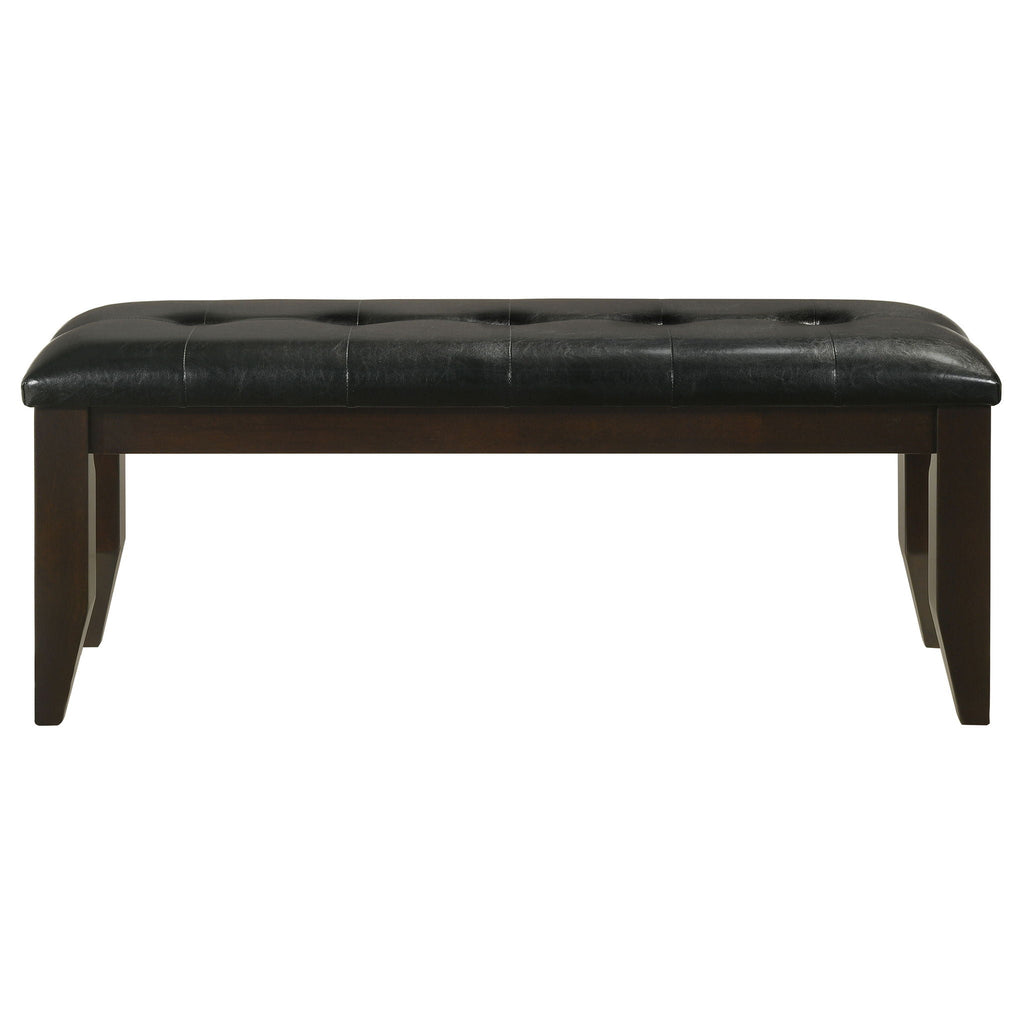 Dalila Leatherette Upholstered Wood Dining Bench Cappuccino by Unique Piece Furniture