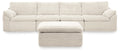 Fannin - 4-Piece Sectional With Ottoman - Ivory by Unique Piece Furniture