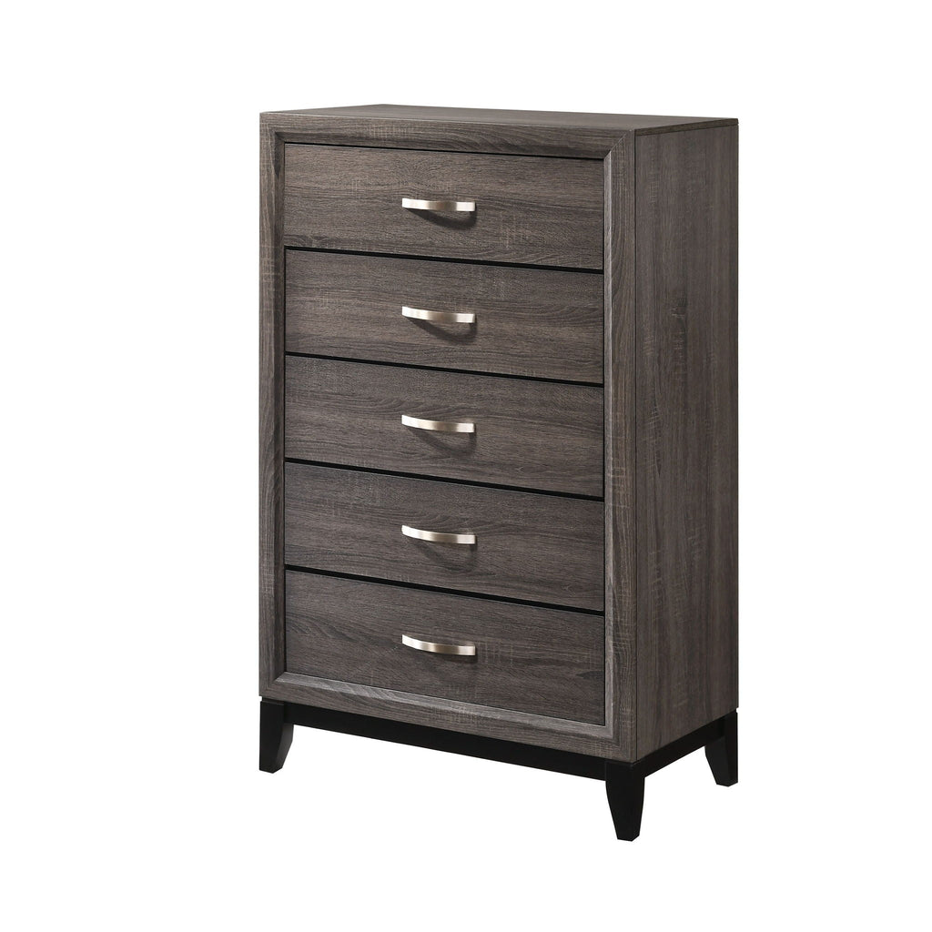 Contemporary 5 Drawer Tall Chest by Unique Piece Furniture
