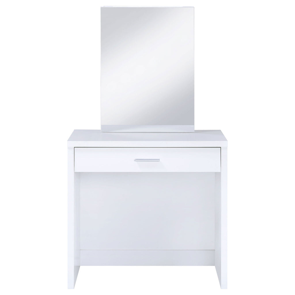 Harvey Vanity Set with Lift-Top Stool White by Unique Piece Furniture