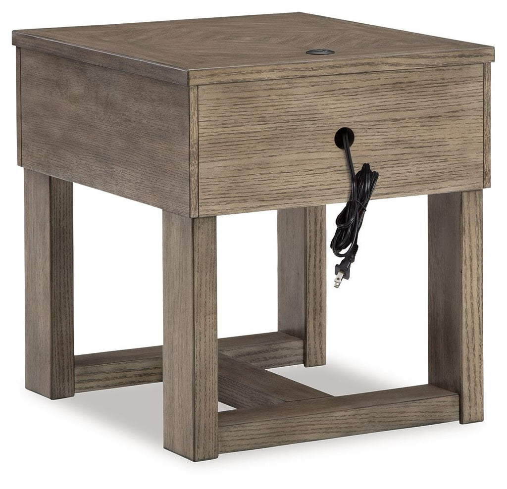 Loyaska - Rectangular End Table - Grayish Brown by Unique Piece Furniture
