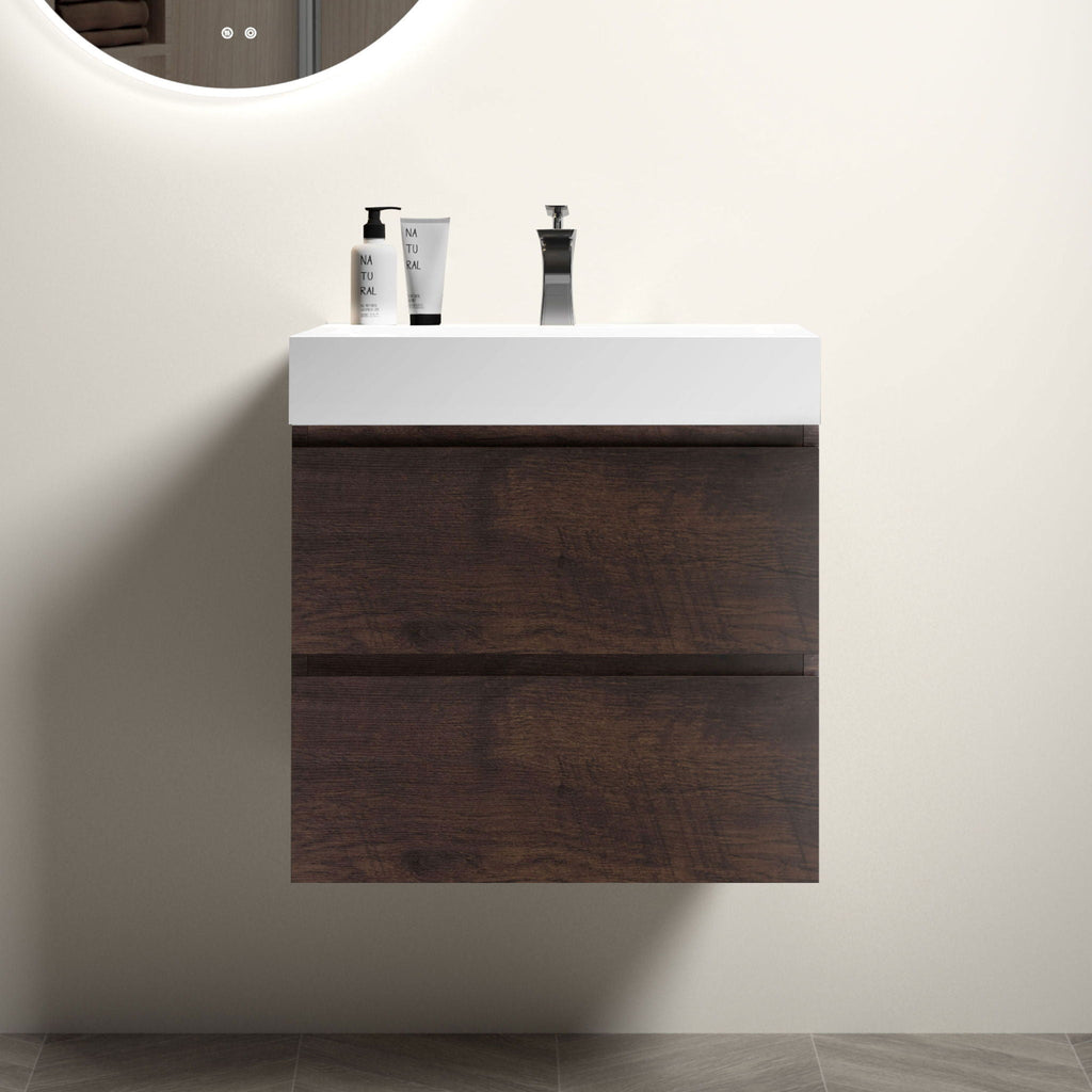 Alice - Bathroom Vanity Wall Mounted With Sink, Large Storage by Unique Piece Furniture