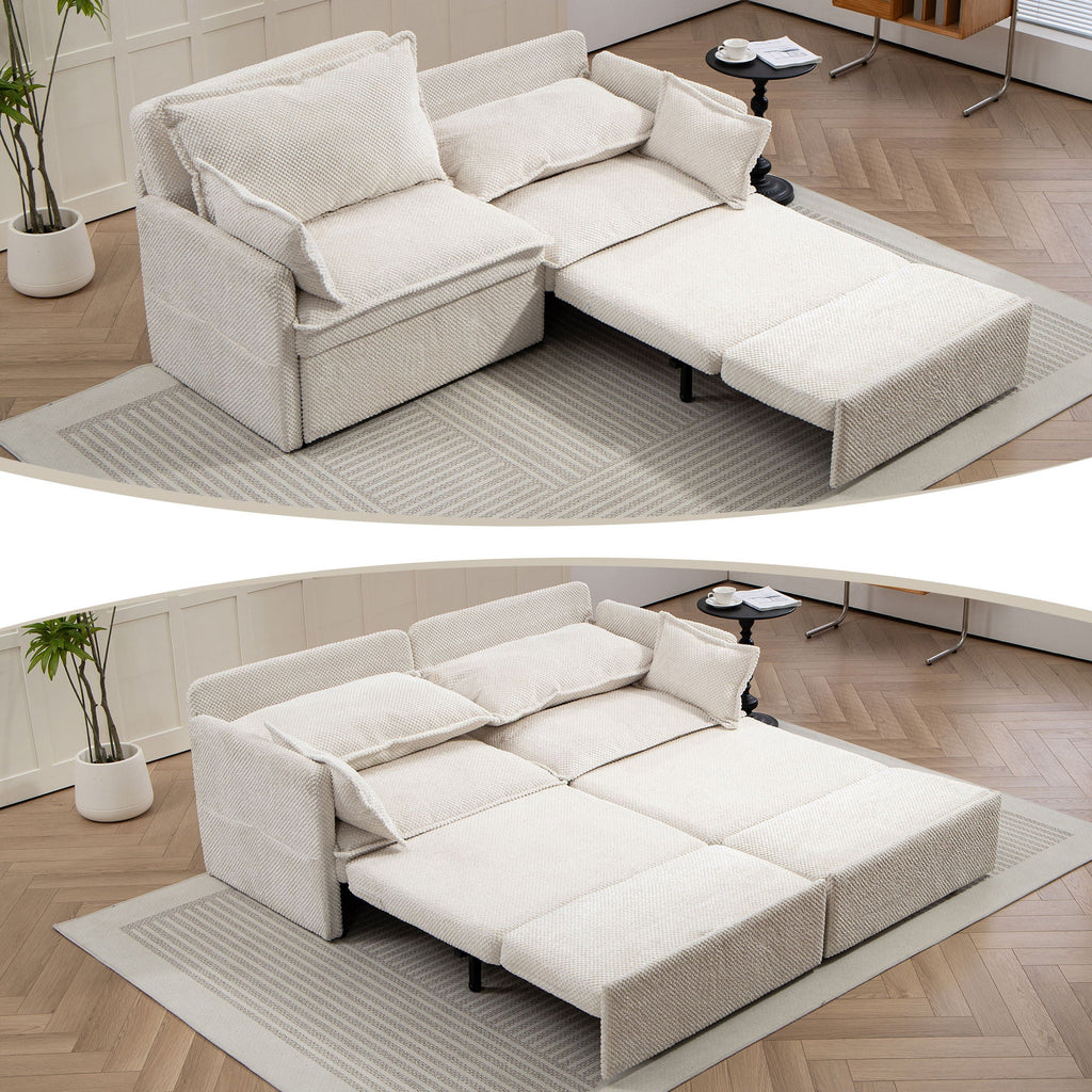 Pull Out Sofa Bed, Convertible Sleeper Sofa Couch, Side Storage, And USB / C - Type Charging Ports Chair by Unique Piece Furniture