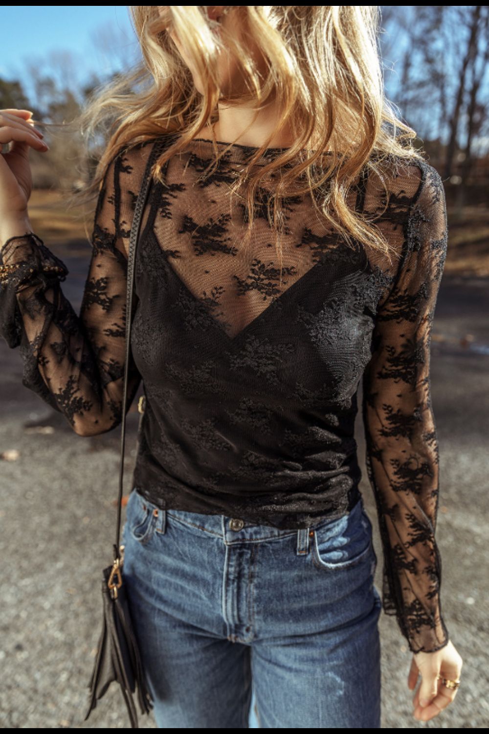 Surplice Cami and Lace Long Sleeve Cover Up Set by Wild and Free Boutique