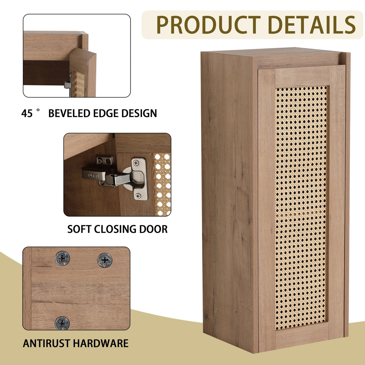 Modern Imitative Wall Mounted Bathroom Vanity With Resin Sink And Side Cabinet by Unique Piece Furniture