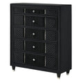 1 Piece Tall Chest Upholstery Textured - Black by Unique Piece Furniture