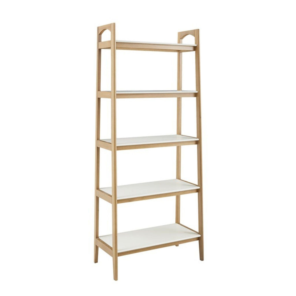 Parker - Bookcase With 5 Shelves - Off White / Natural by Unique Piece Furniture