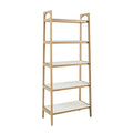 Parker - Bookcase With 5 Shelves - Off White / Natural by Unique Piece Furniture