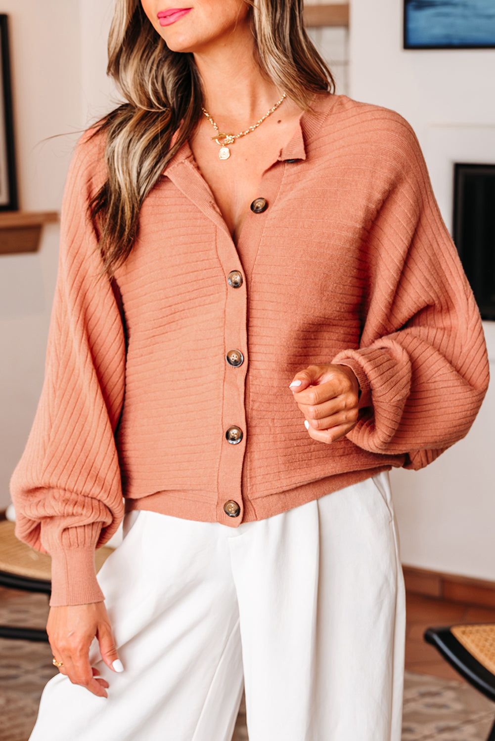 Parker Button Front Dolman Sleeve Sweater Cardigan by Threaded Pear