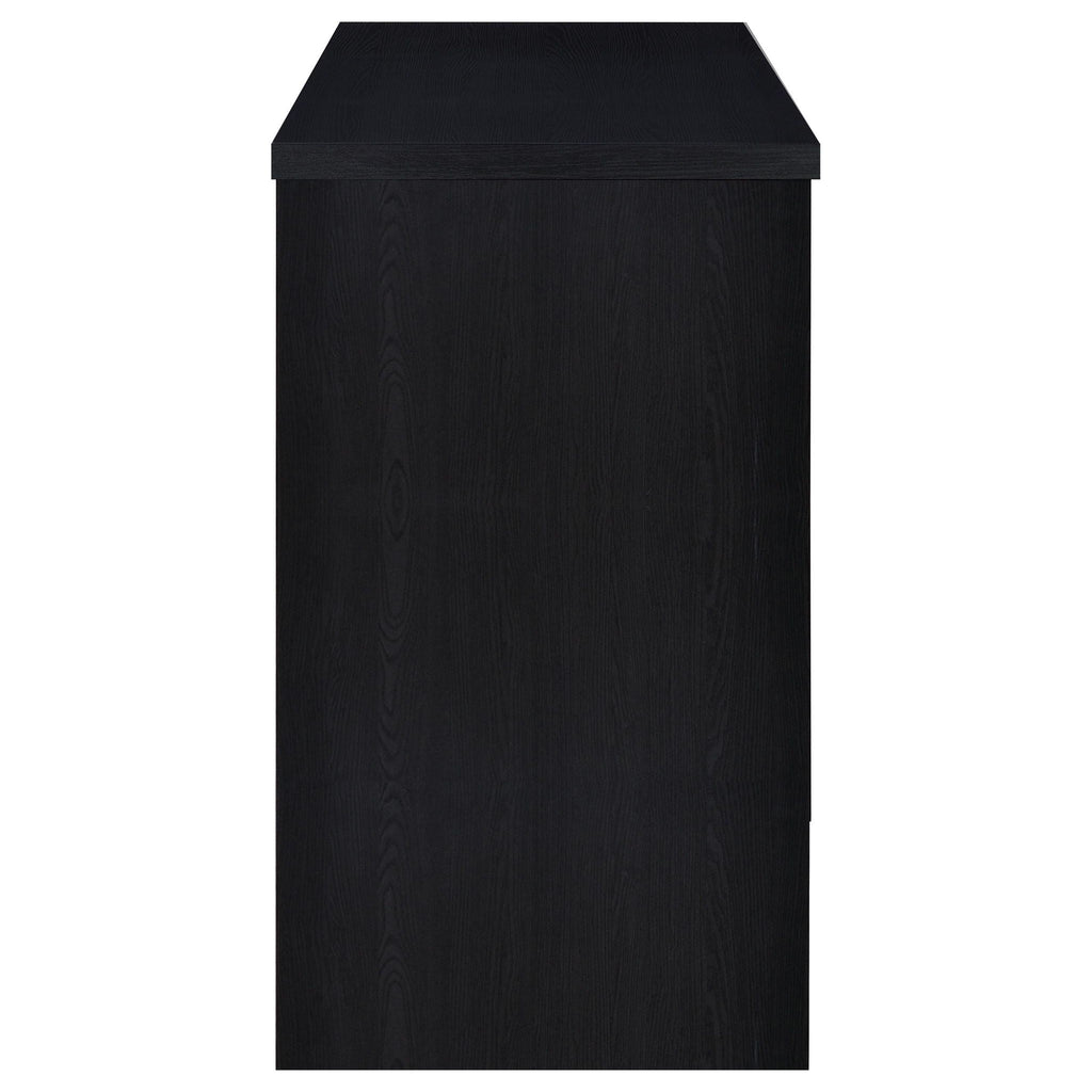 Topanga Engineered Wood Freestanding Home Bar Black by Unique Piece Furniture