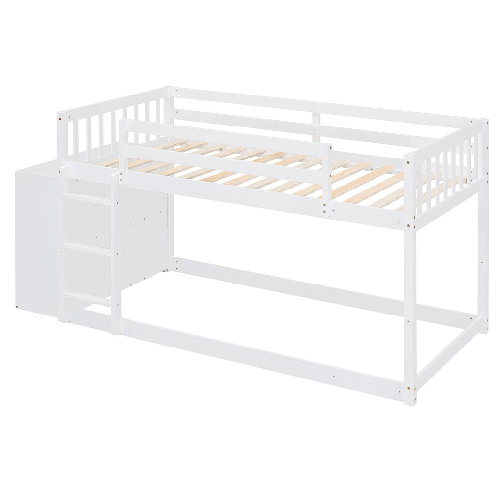 Bunk Bed With 4 Drawers And 3 Shelves by Unique Piece Furniture