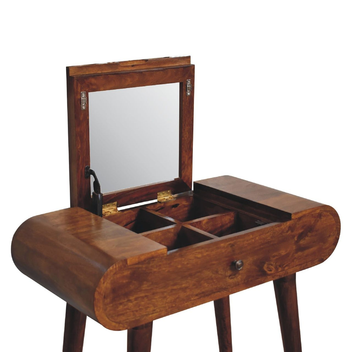 Mini Round Fold Vanity - Chestnut by Unique Piece Furniture