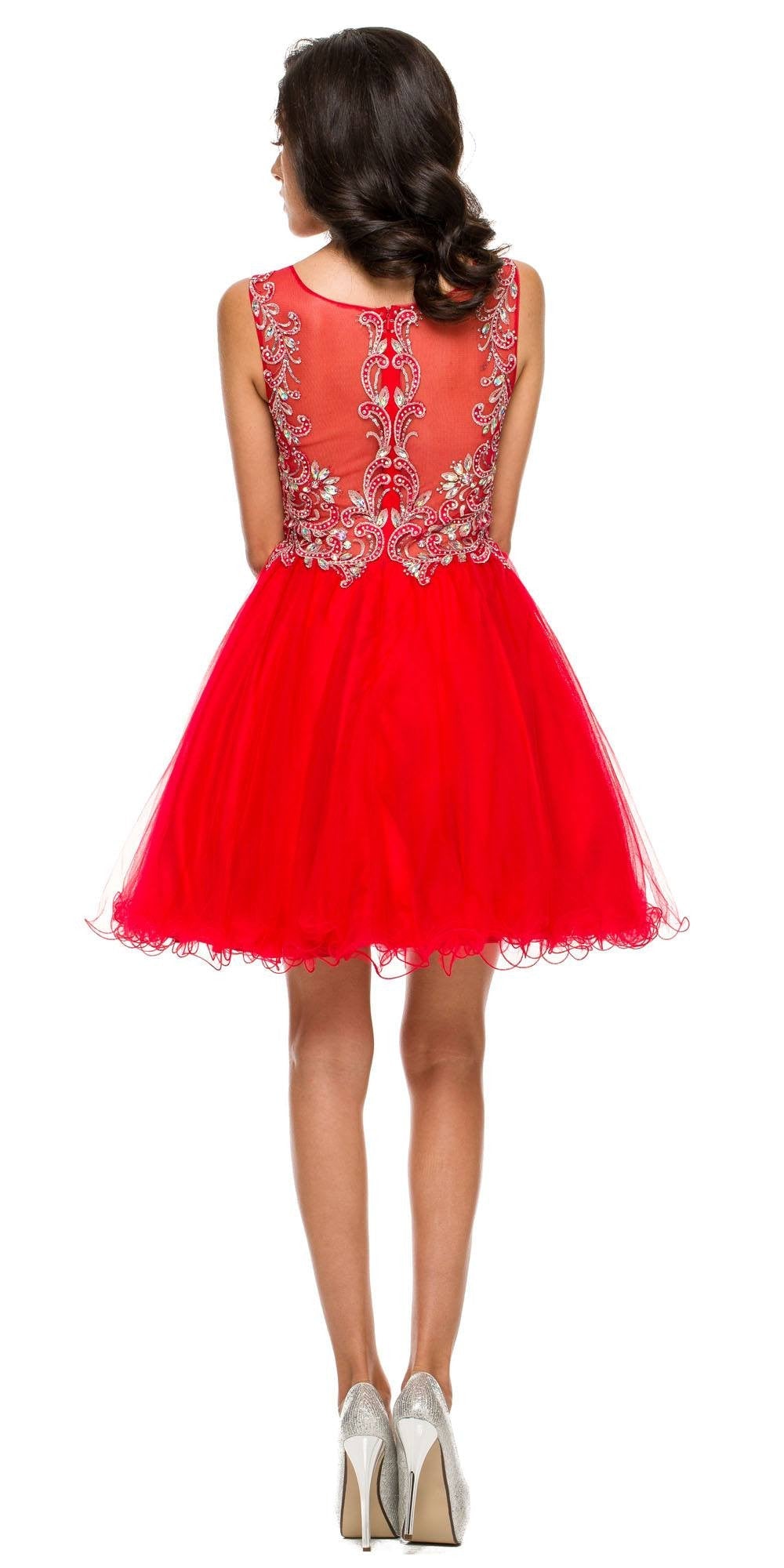 Juliet 749 Poofy A Line Short Dress Tulle Embroidery by DiscountDressShop