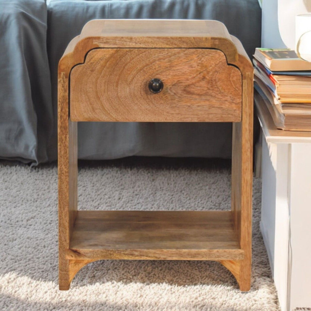 Newton - Nightstand With A Drawer And Open Shelf by Unique Piece Furniture