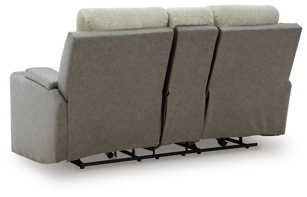 WhipLash - Power Reclining Loveseat With Console / Adj Headrest - Sisal by Unique Piece Furniture