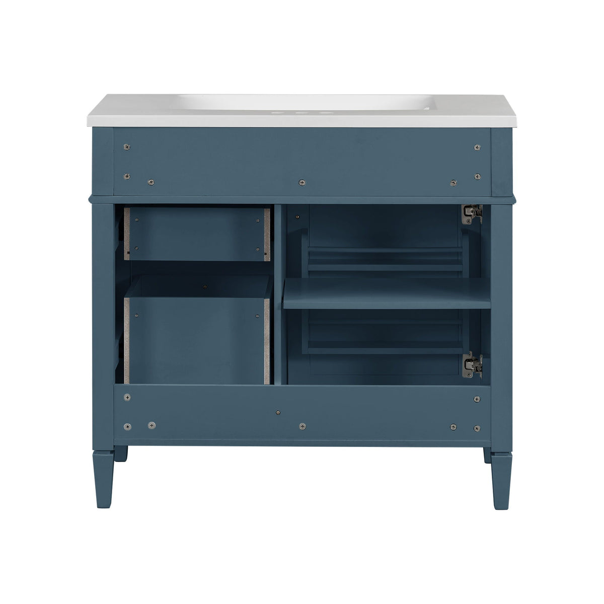 Bathroom Vanity With 2 Drawers And Tip-Out Drawer, Storage Cabinet by Unique Piece Furniture