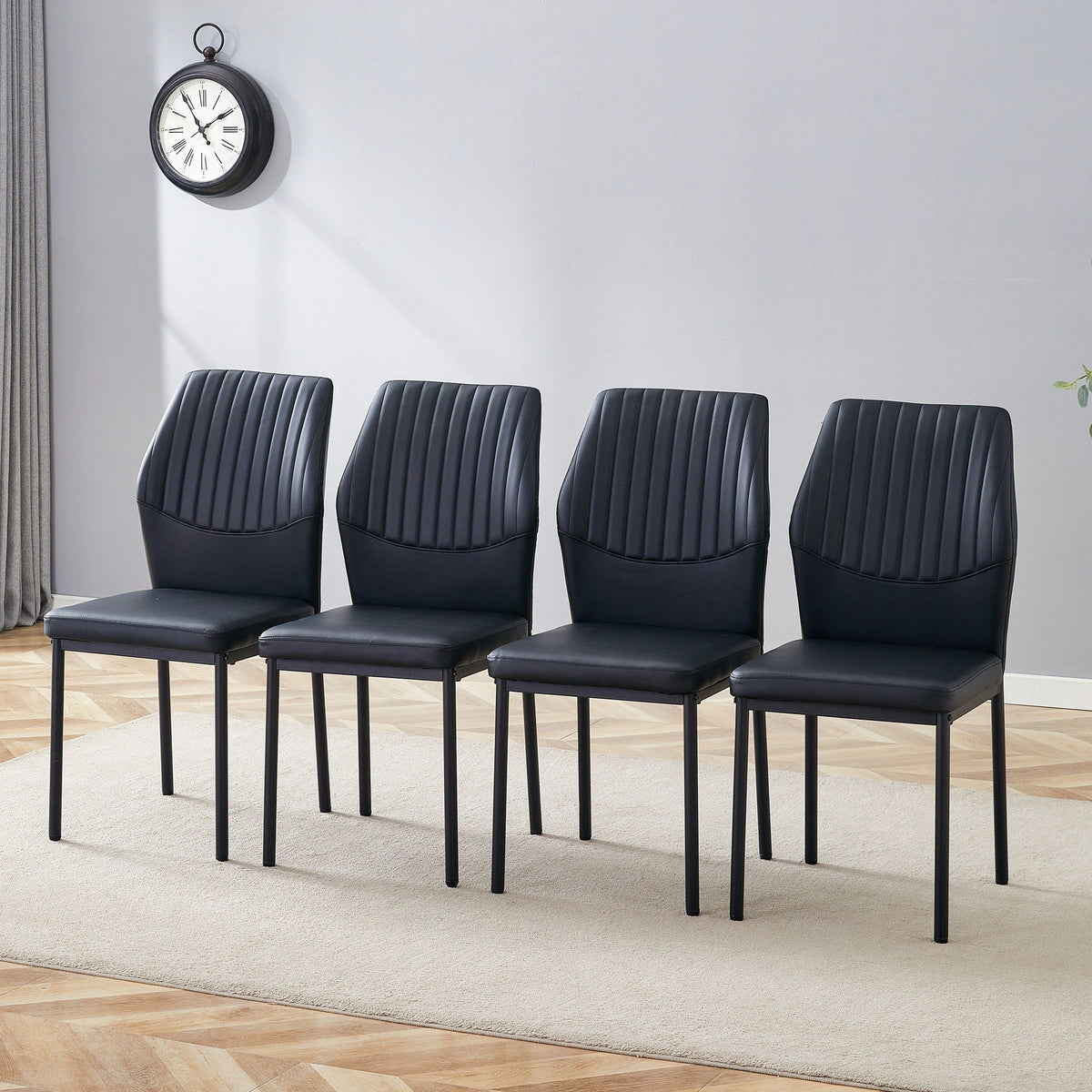Ergonomic Simple Chair With Metal Leg by Unique Piece Furniture