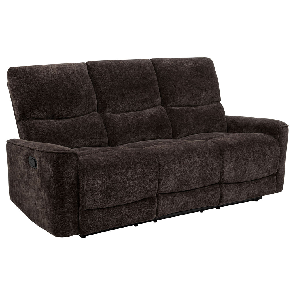Navarro 2-piece Upholstered Reclining Sofa Set Dark Brown by Unique Piece Furniture