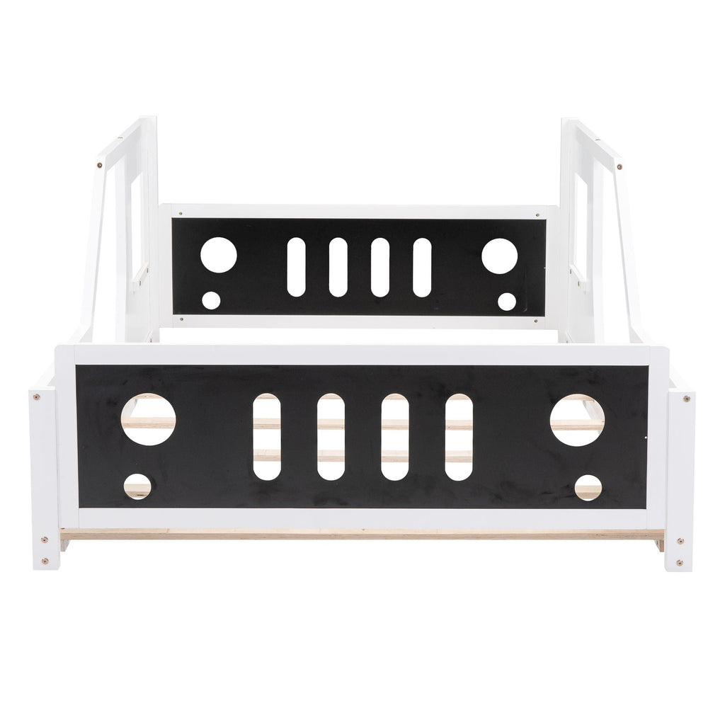 Classic Car Shaped Platform Bed With Wheels by Unique Piece Furniture