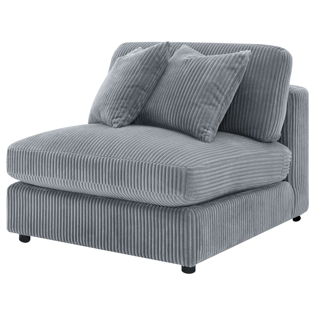 Blaine Upholstered Armless Chair Fog by Unique Piece Furniture
