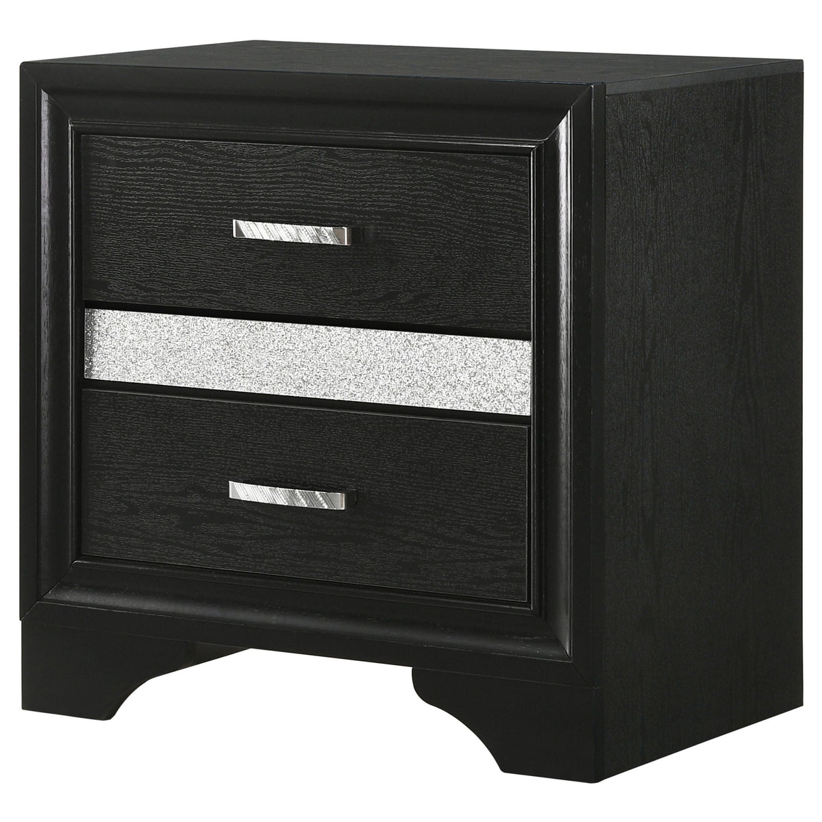 Miranda 3-drawer Nightstand Bedside Table Black by Unique Piece Furniture