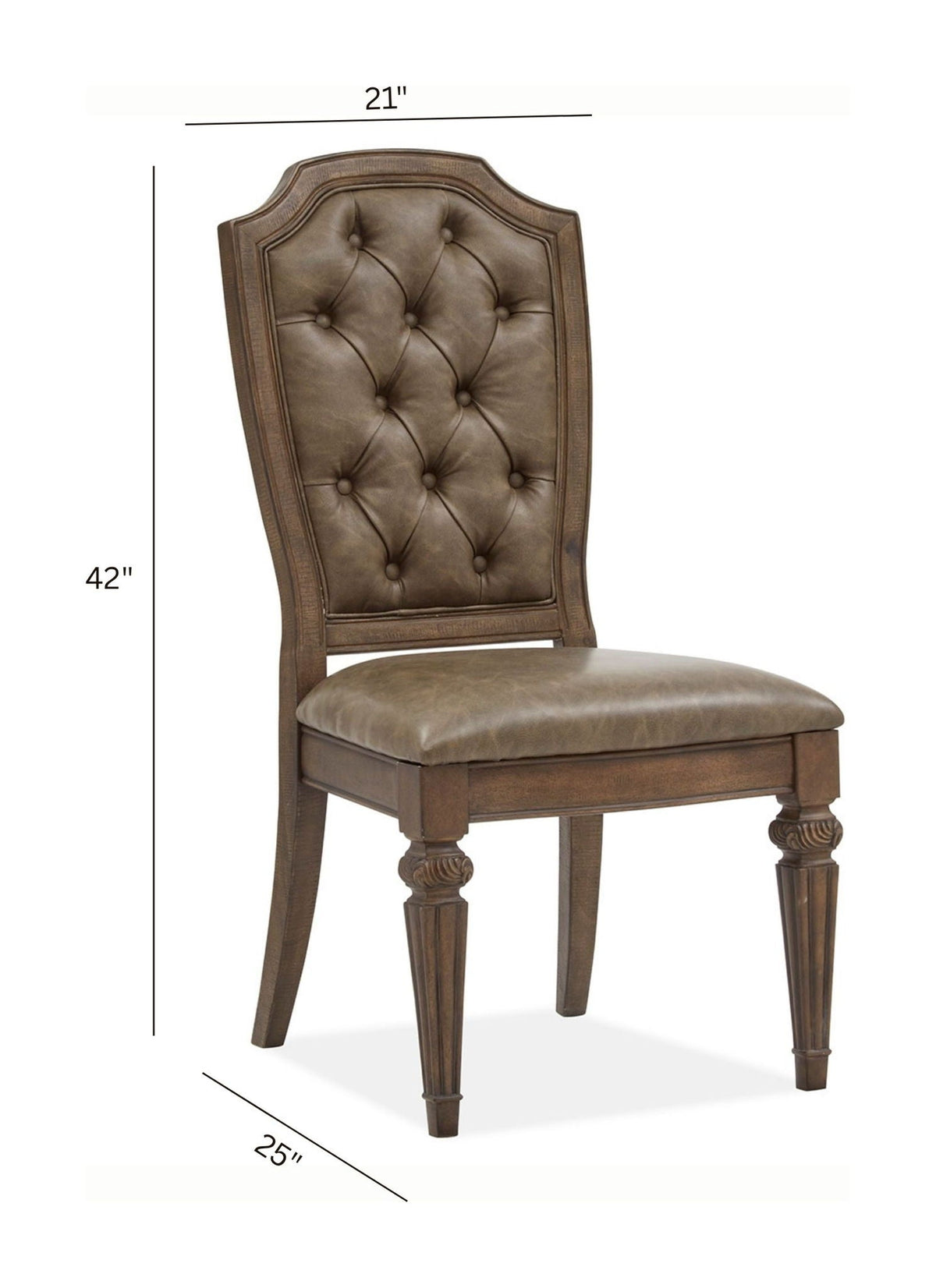 Durango - Wood Dining Side Chair With Upholstered Seat and Back (Set of 2) - Willadeene Brown by Unique Piece Furniture
