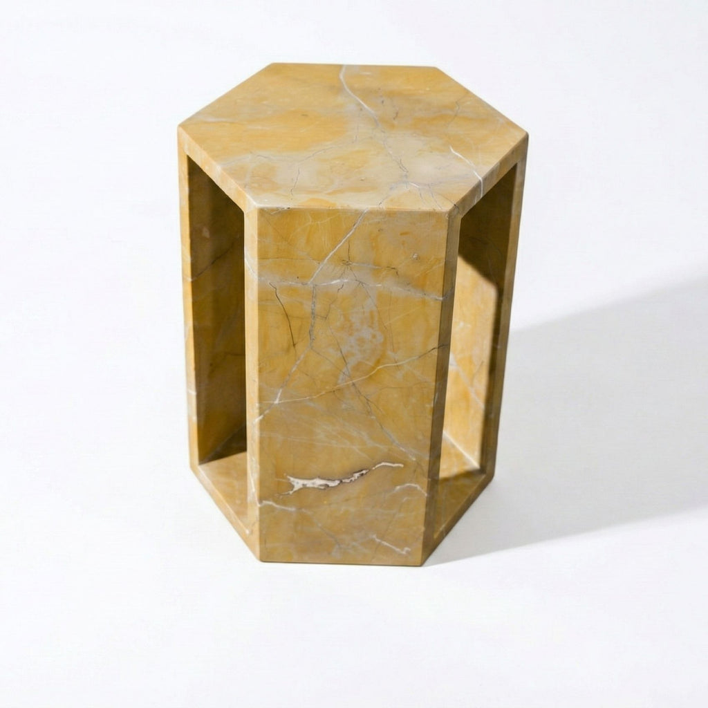 Modern Minimalist Hexagon Side Table by Unique Piece Furniture