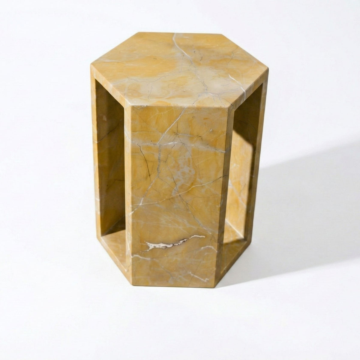 Modern Minimalist Hexagon Side Table by Unique Piece Furniture