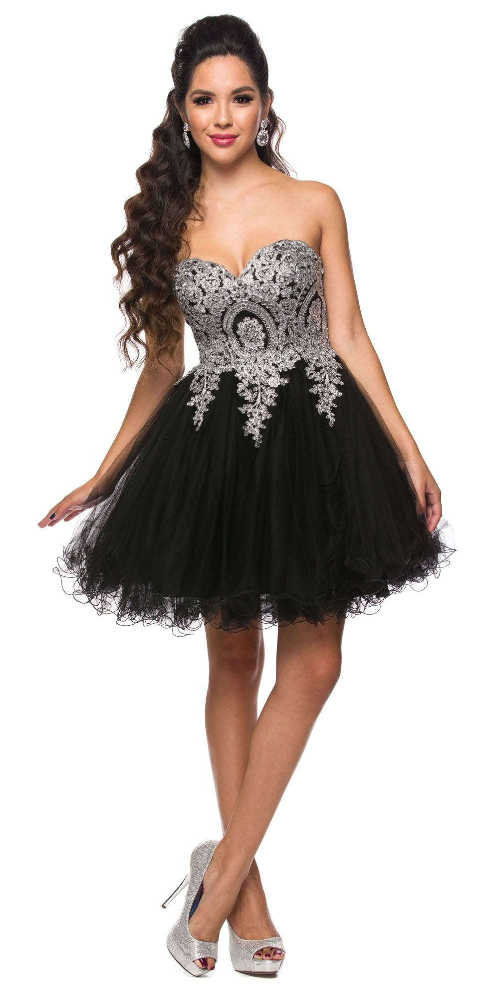 CLEARANCE - Juliet 762 Sweetheart Neckline Poofy Short Dress (Size M) by DiscountDressShop