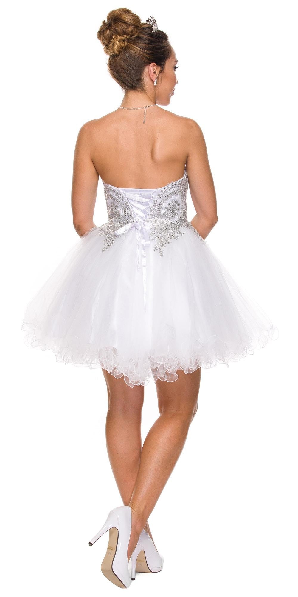 CLEARANCE - Juliet 762 Sweetheart Neckline Poofy Short Dress (Size M) by DiscountDressShop