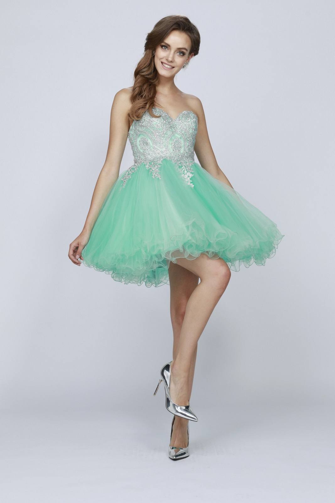 CLEARANCE - Juliet 762 Sweetheart Neckline Poofy Short Dress (Size M) by DiscountDressShop