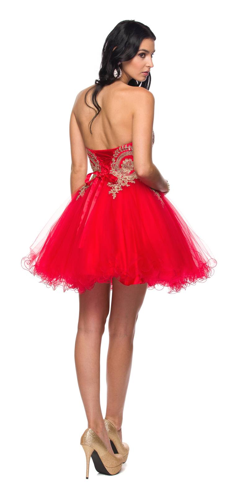 CLEARANCE - Juliet 762 Sweetheart Neckline Poofy Short Dress (Size M) by DiscountDressShop