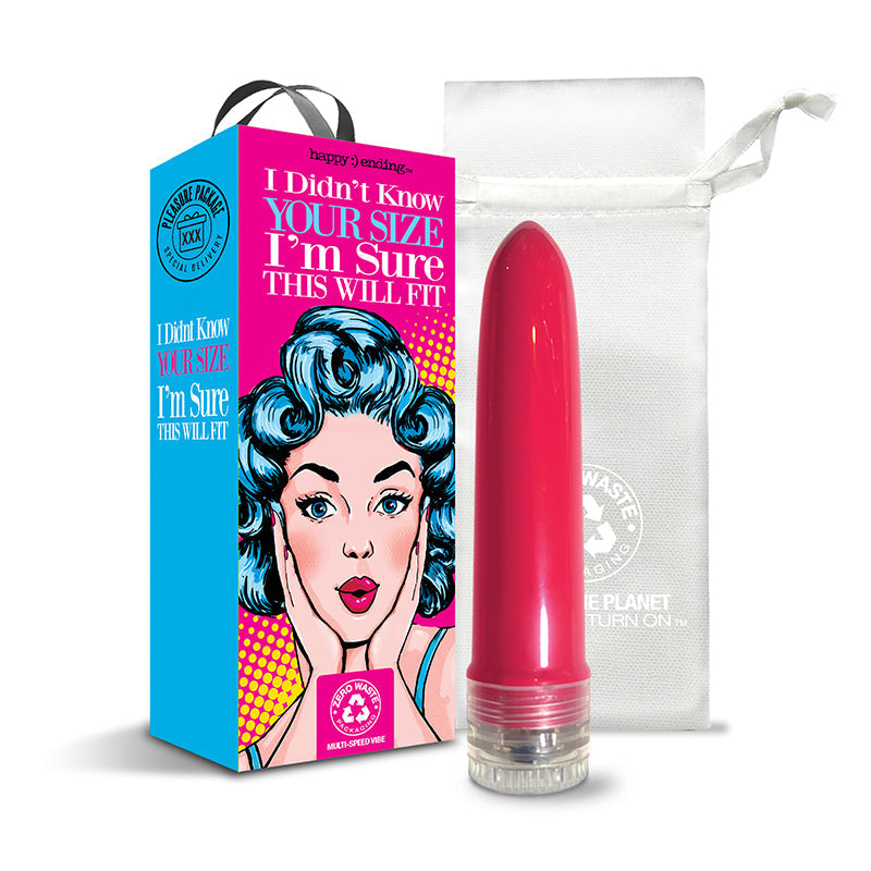 Pleasure Package I Didn't Know Your Size - 4" Multi-Speed Vibe by Global Novelties
