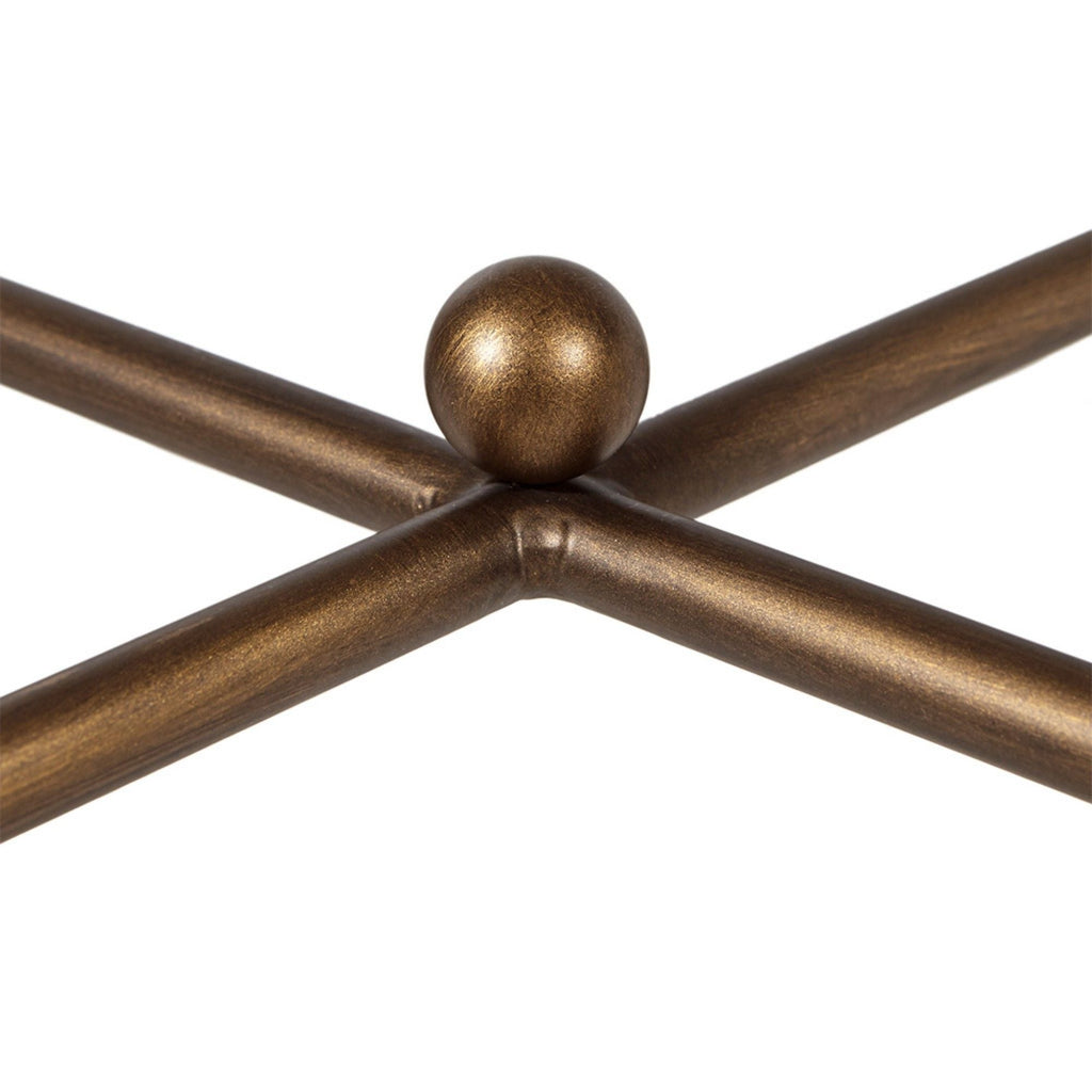 Metal Rectangle Coffee Table With Tempered Glass Top - Bronze by Unique Piece Furniture