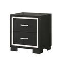 2 Drawer Bedroom Nightstand With Handles - Black by Unique Piece Furniture