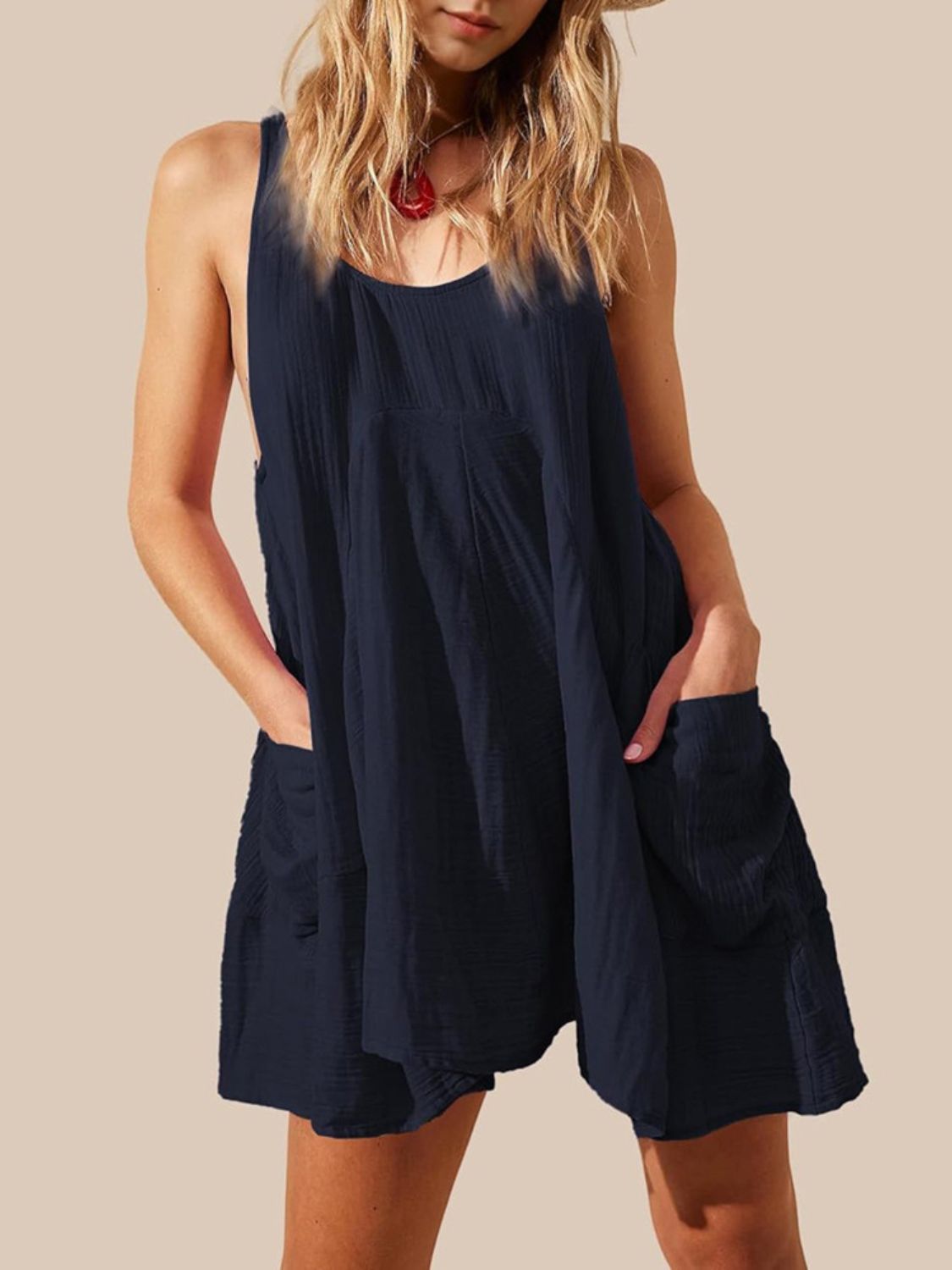 Devine Tied Scoop Neck Wide Strap Mini Dress by Wild and Free Boutique