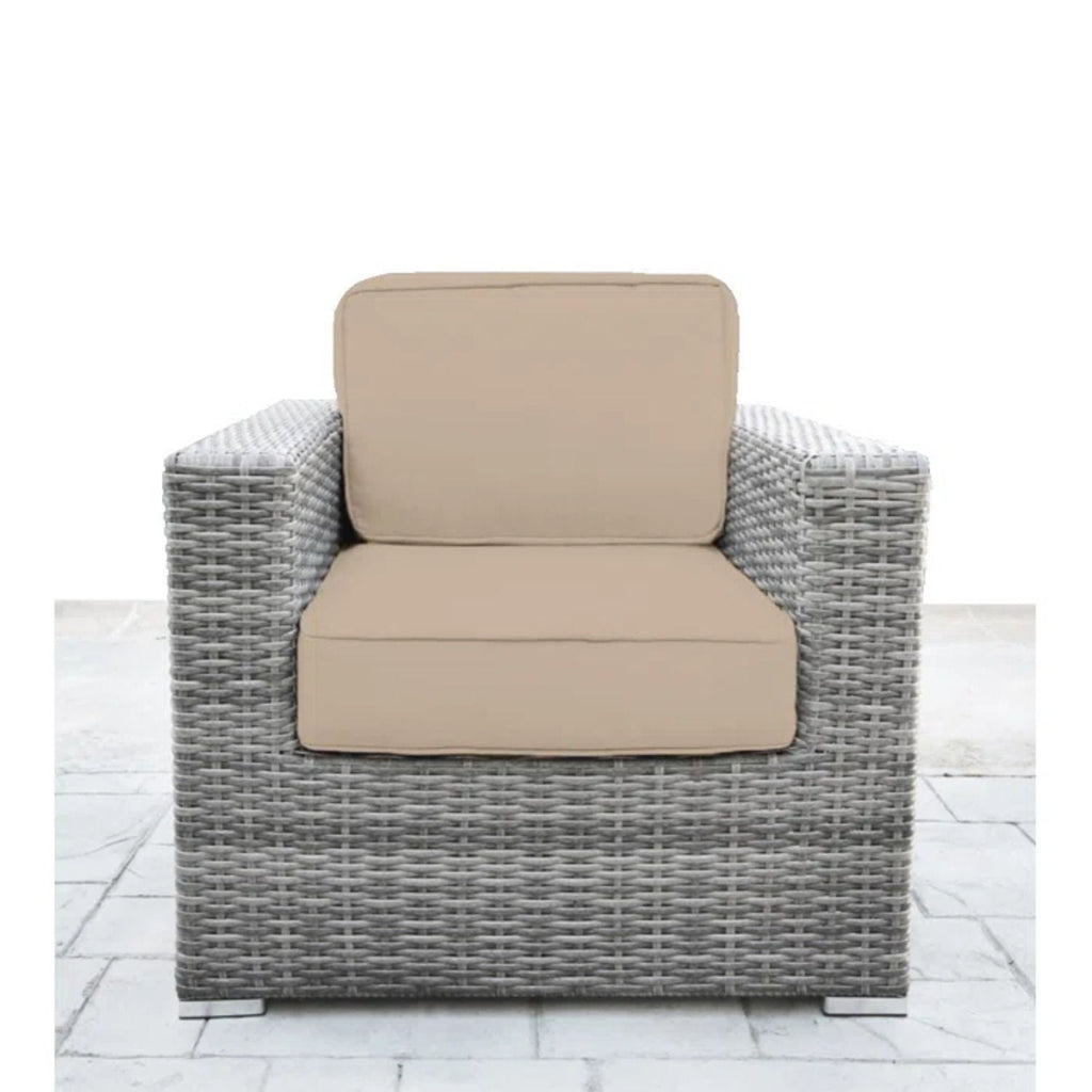 Wicker Seating Group Set With Table And Cushions by Unique Piece Furniture